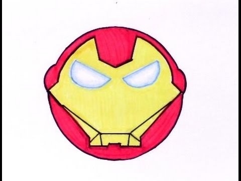 480x360 How To Draw An Iron Man Smiley Face - Iron Man Face Drawing