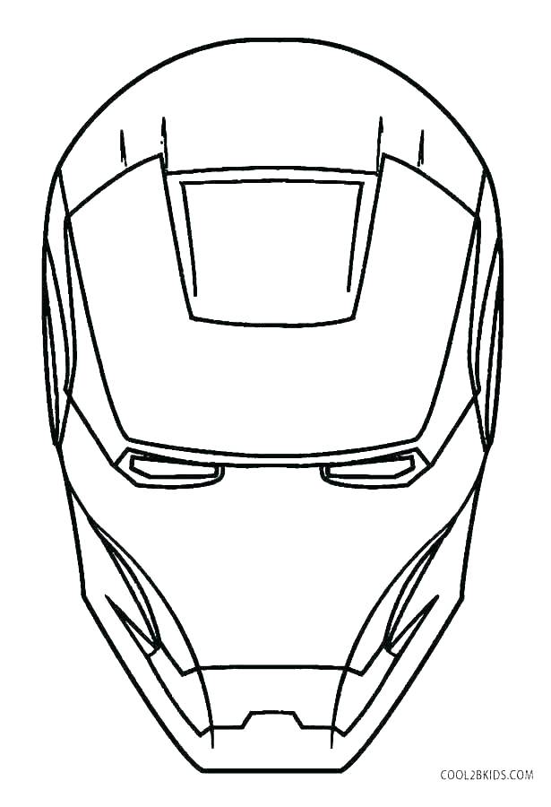 615x900 Iron Man Drawing At Free For Personal Use Ironman Mask Coloring - Iron Man Face Drawing