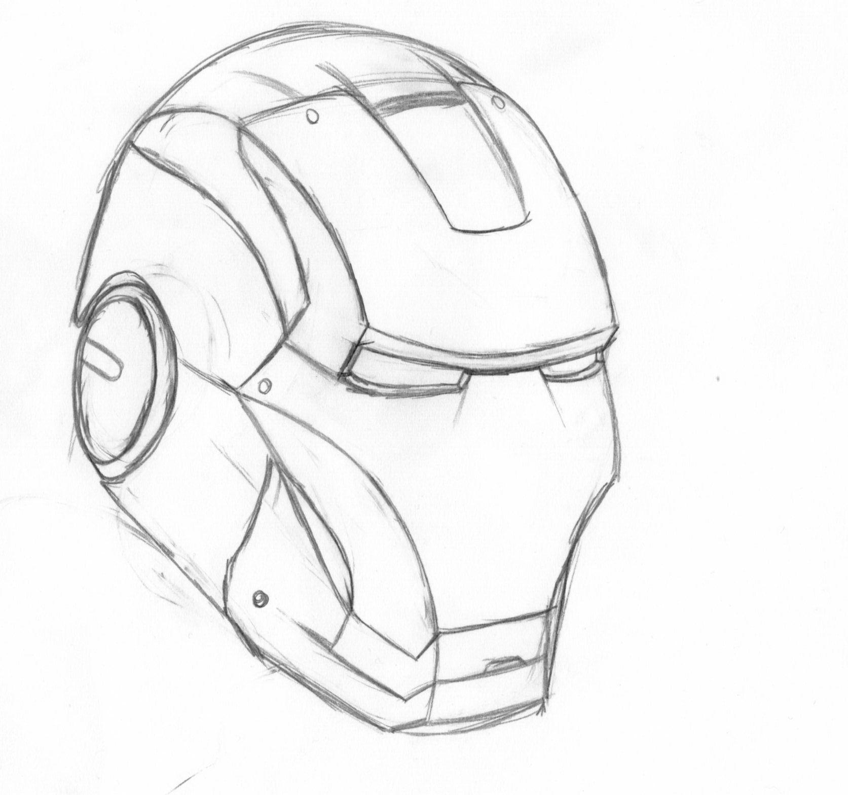 Iron Man Face Drawing - Iron Man Face Drawing. 