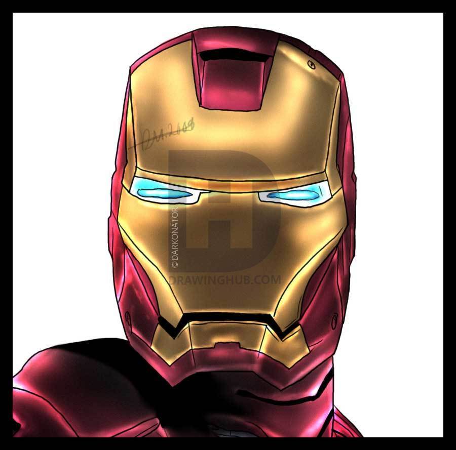 Iron Man Face Drawing at Explore collection of