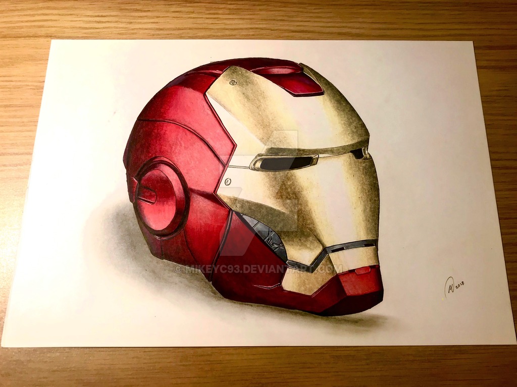 Iron Man Helmet Drawing - Iron Man Head Drawing. 