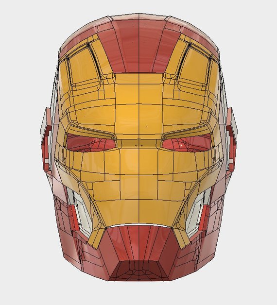 570x628 Iron Man Helmet Mark Model Etsy - Iron Man Head Drawing