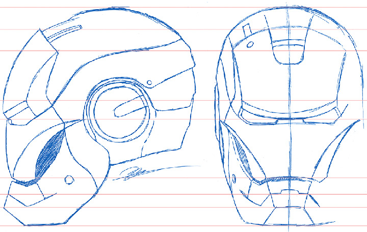 720x456 Model The Ironman Helmet - Iron Man Head Drawing