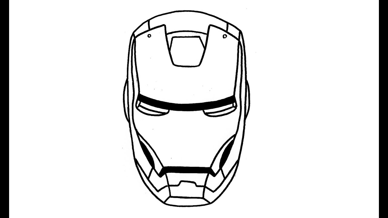 1280x720 How To Draw Iron Man - Iron Man Head Drawing