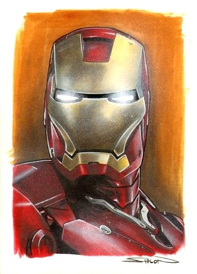 400x557 iron man color in randy color comic art gallery room iron man - Iron Man Helmet Drawing