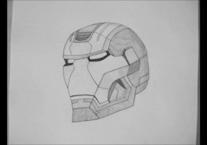300x210 simple pencil sketch iron man iron man sketches drawings iron man - Iron Man Helmet Drawing