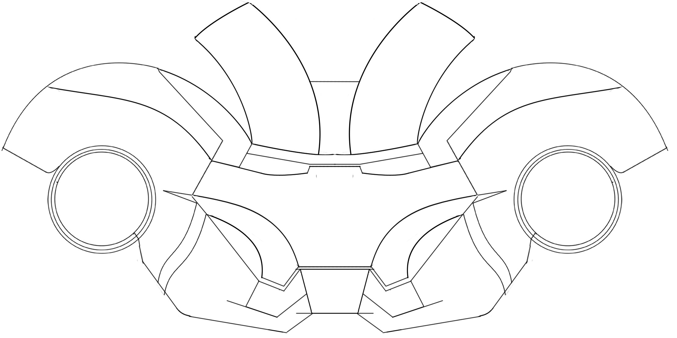 Iron Man Helmet Template Printable
