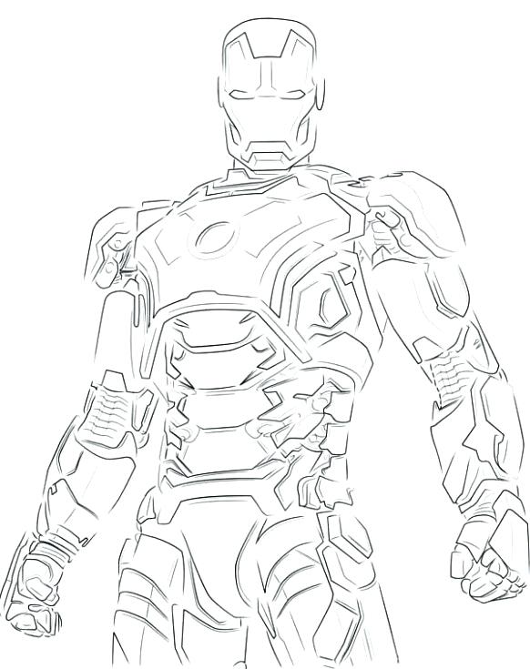 Iron Man Line Drawing at PaintingValley.com | Explore collection of ...