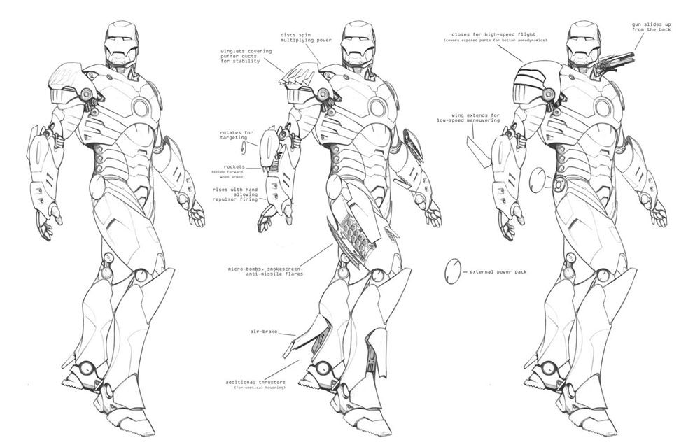 1000x639 Iron Man Movie - Iron Man Line Drawing
