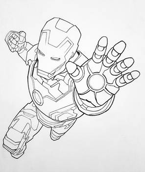 296x350 Iron Man Line Drawing - Iron Man Line Drawing