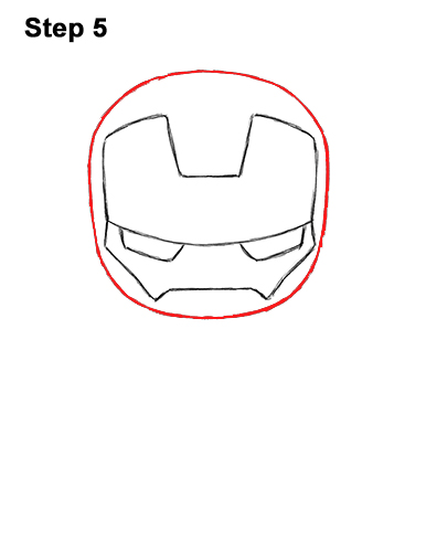 386x500 How To Draw Iron Man - Iron Man Line Drawing
