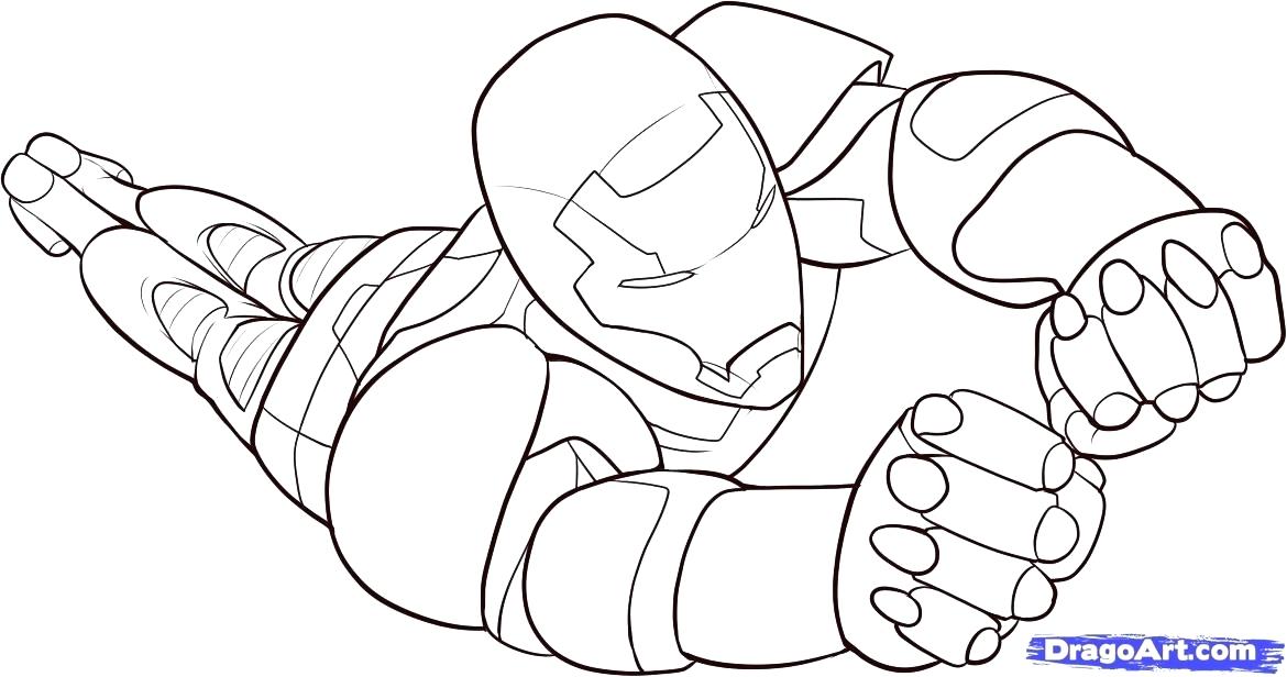 1170x616 How To Draw Iron Man Cartoon Iron Man Drawing Iron Man Outline - Iron Man Outline Drawing