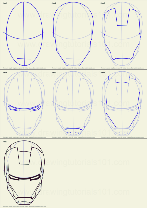 600x844 How To Draw Iron Man Step - Iron Man Outline Drawing