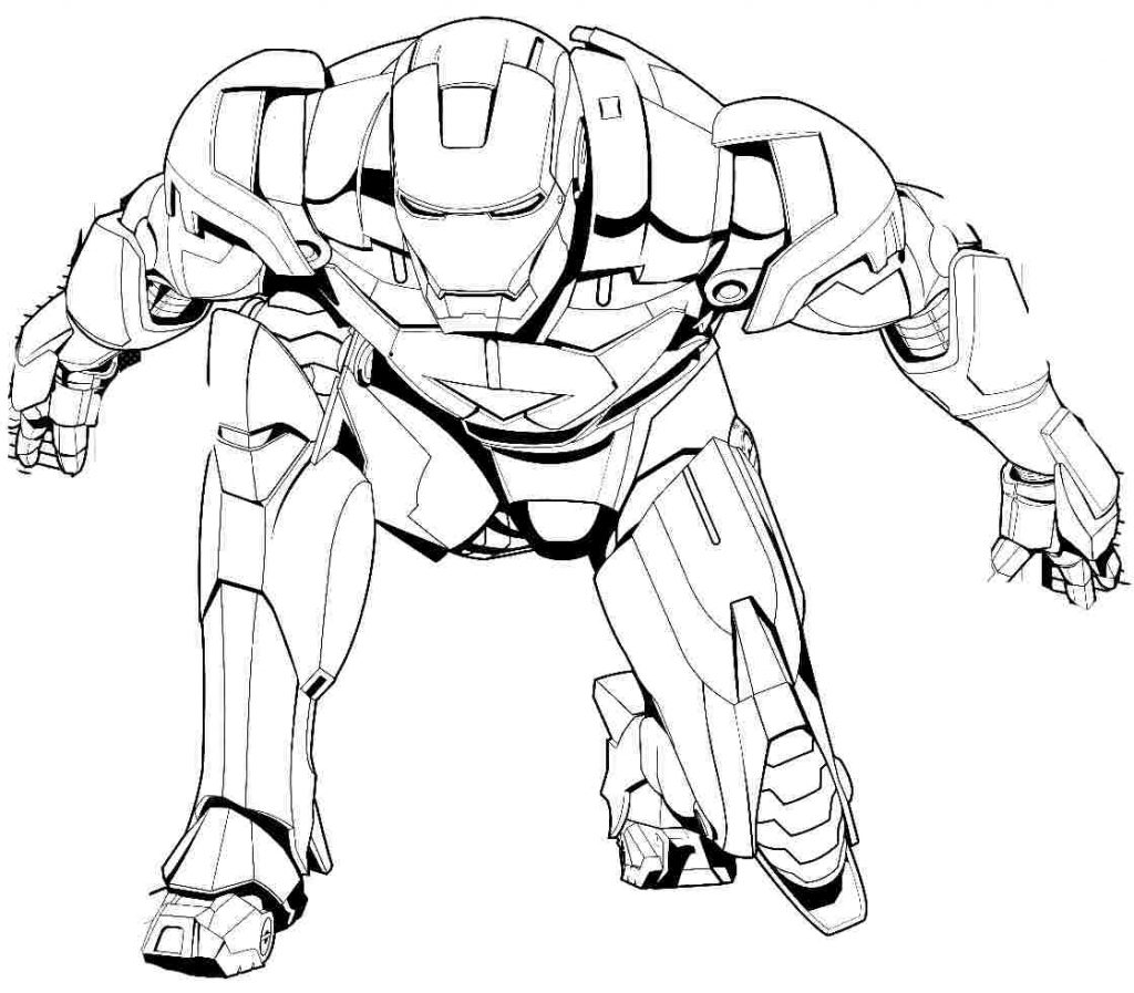 1024x897 Pretentious Inspiration Colour In Iron Man Line Drawing - Iron Man Outline Drawing