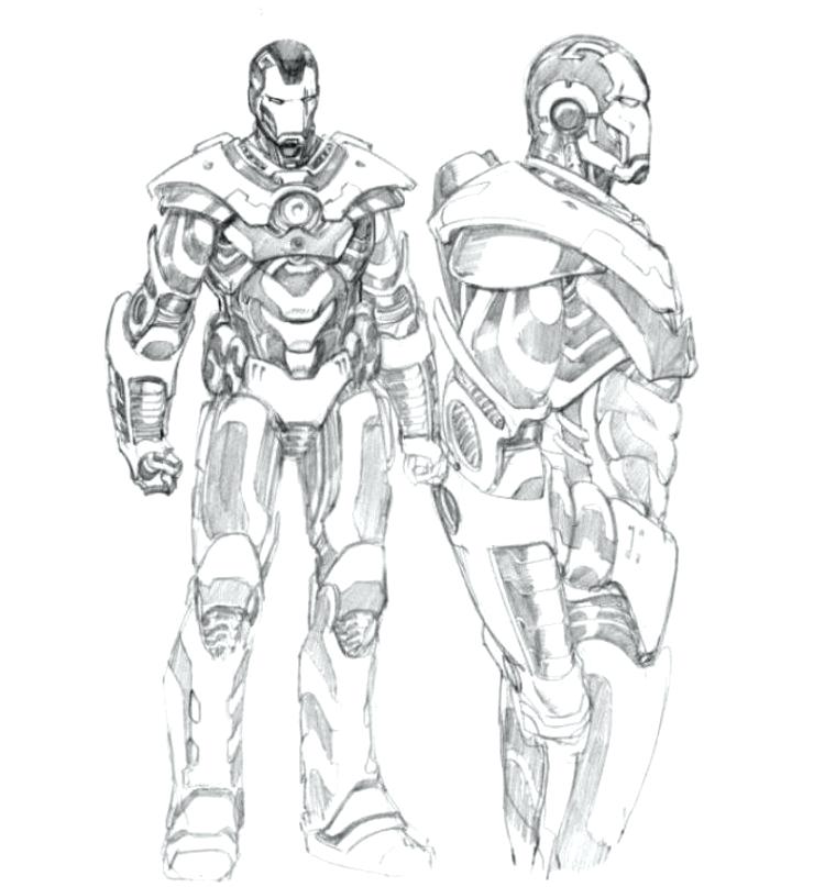 750x807 Drawings Of Iron Man Step - Iron Man Suit Drawing