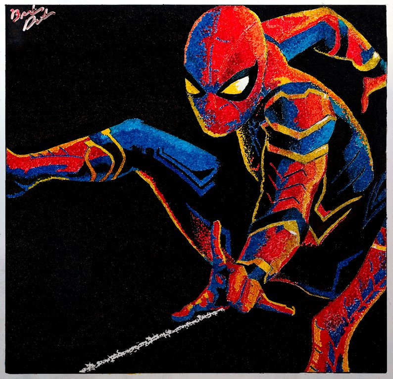 794x765 Hd Print Of Iron Spider Whiteboard Drawing Etsy - Iron Spider Drawing