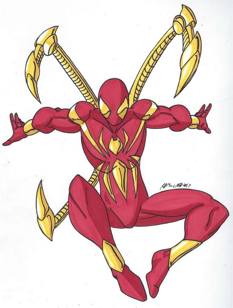 777x1027 Iron Spider Costume Drawing - Iron Spider Drawing