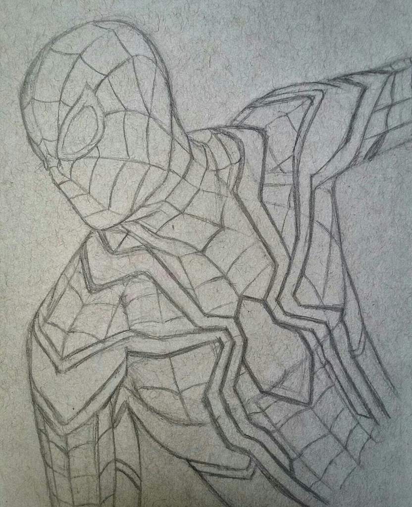 Iron Spider Drawing At Paintingvalley Com Explore Collection Of