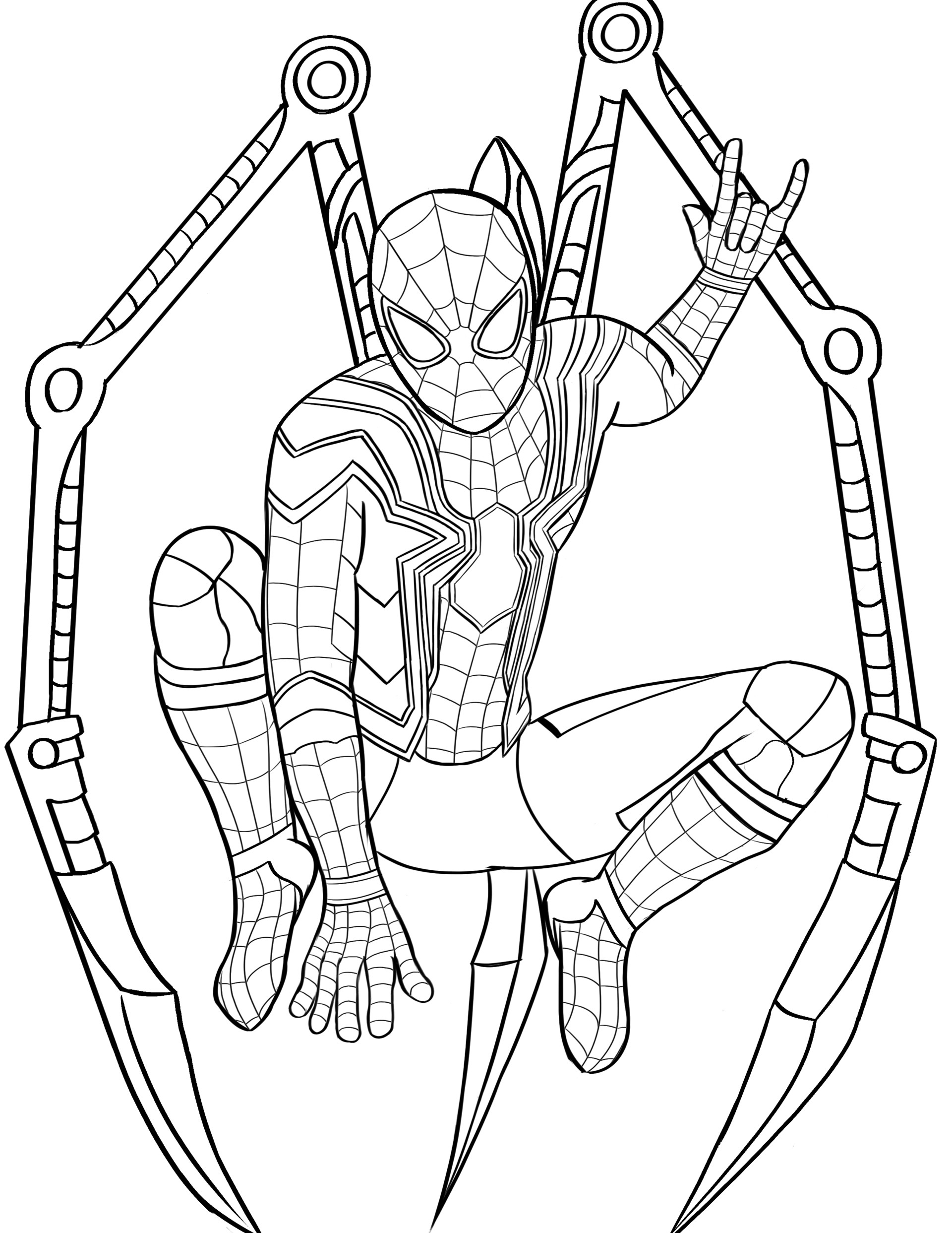 Download Iron Spider Drawing at PaintingValley.com | Explore ...