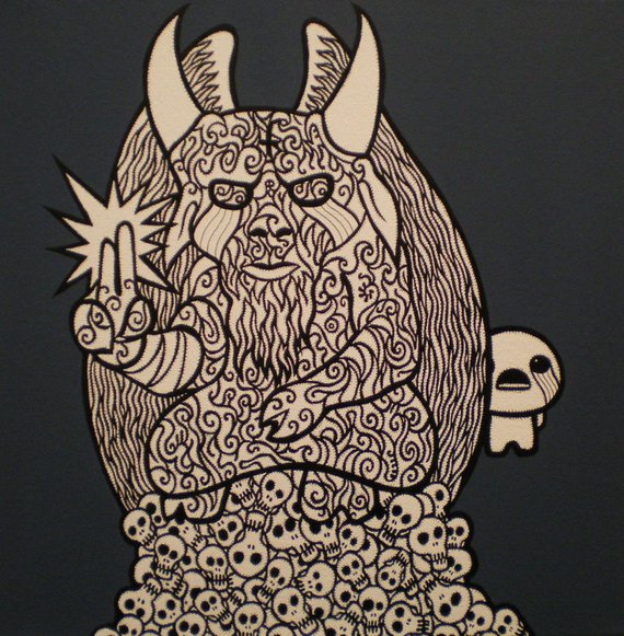 570x581 Isaac Drawing In Pen On Canvas Etsy - Isaac Drawing