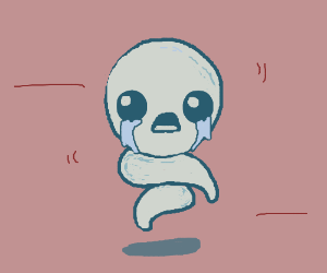 300x250 Crying Ghost Of Isaac Drawing - Isaac Drawing