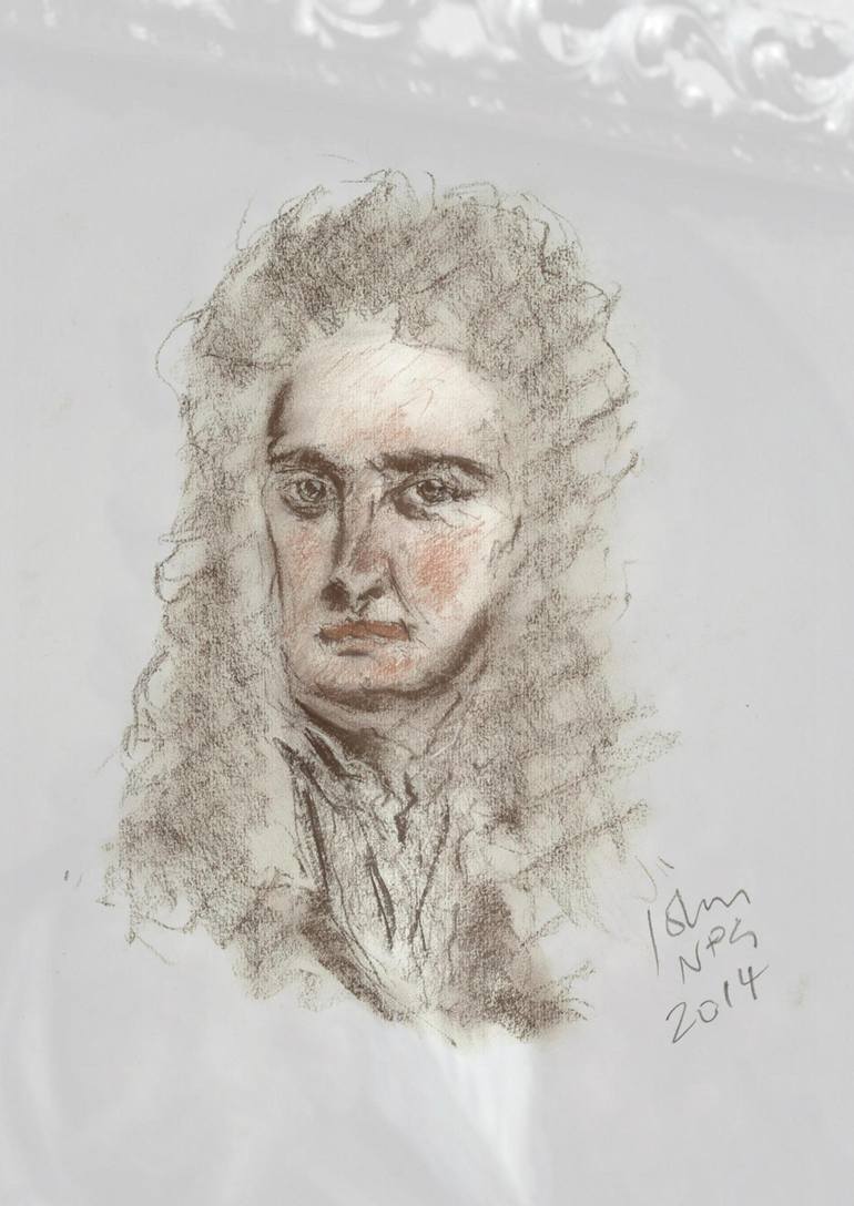 770x1088 isaac newton - Isaac Newton Drawing