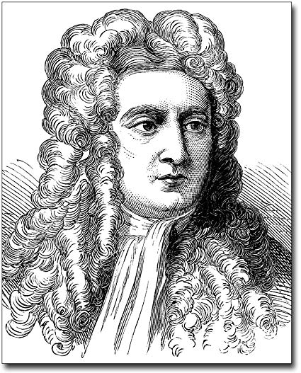 425x527 drawing portrait of sir isaac newton silver - Isaac Newton Drawing