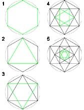168x219 maths and islamic art and design drawing stars within a hexagon - Islamic Art Drawing