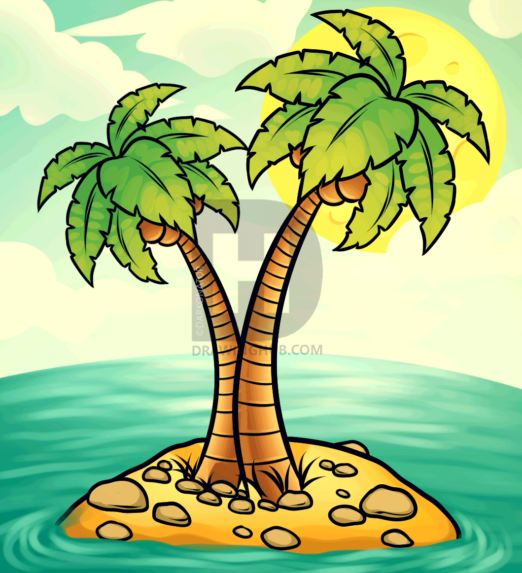 1059x1163 How To Draw An Island, Step - Island Drawing