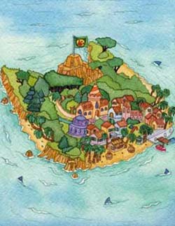 250x324 island drawing pleated jeans - Island Drawing