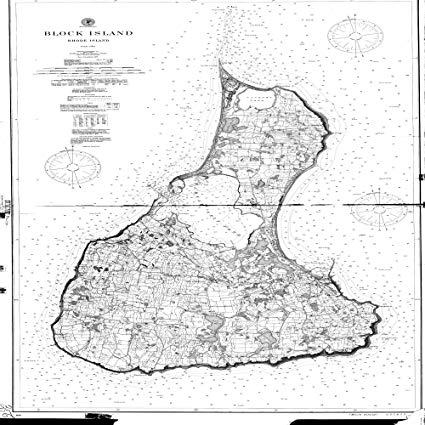 425x425 vintography x inch rhode island old nautical - Island Map Drawing