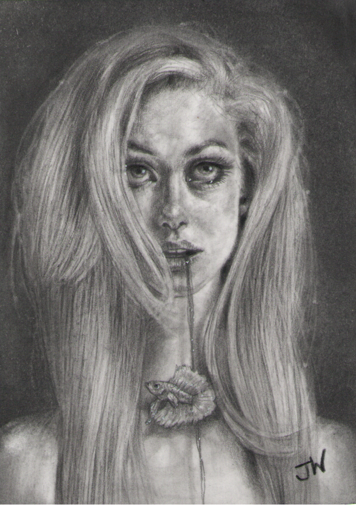 721x1021 isolation original creepy cute girl drawing - Isolation Drawing