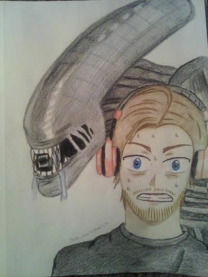 410x547 pewds plays alienisolation - Isolation Drawing