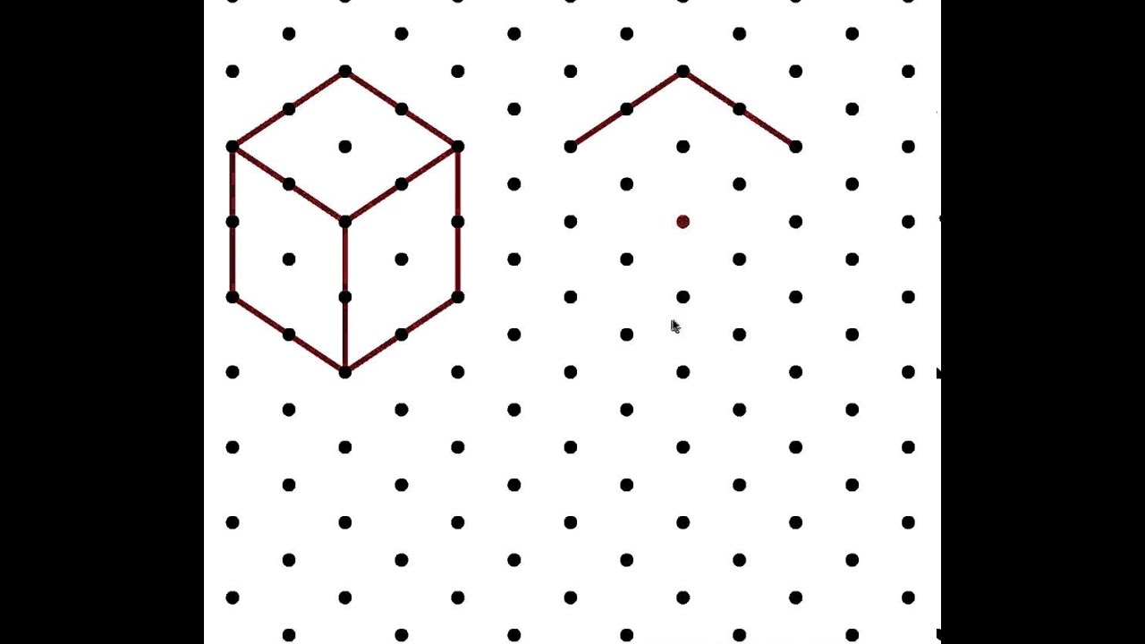1280x720 How To Draw A Cube On An Isometric Grid - Isometric Cube Drawing