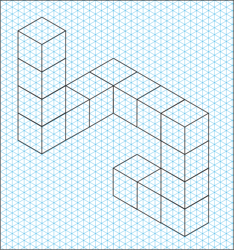 790x844 Isometric Projection - Isometric Cube Drawing