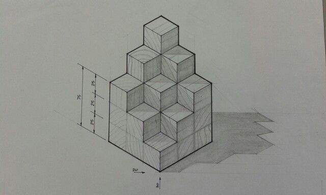 cube figure drawing