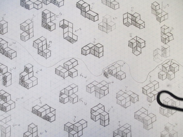 377x283 Puzzle Cube - Isometric Cube Drawing