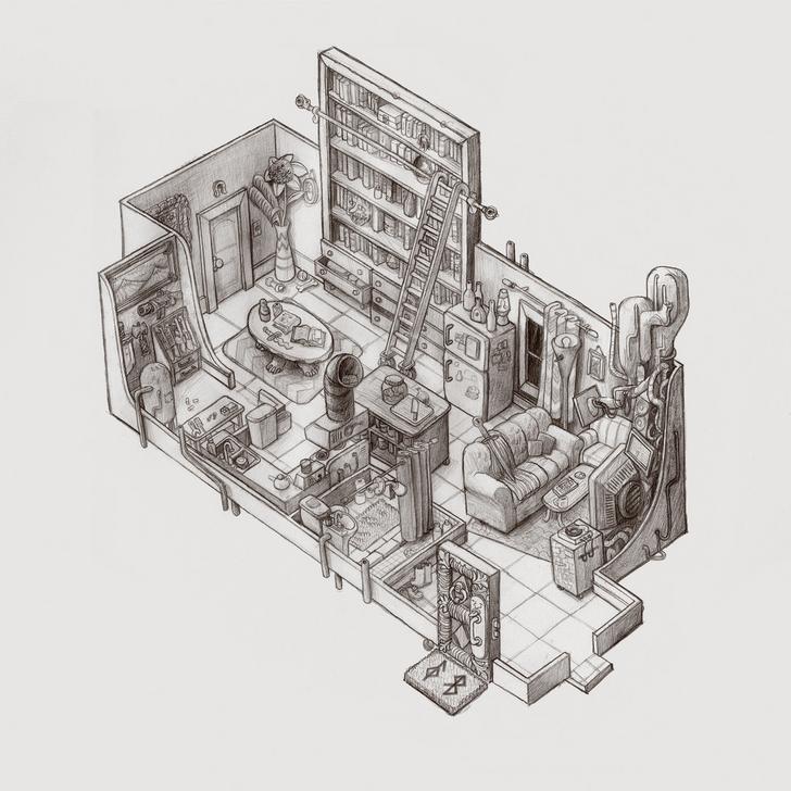 728x728 My House As An Isometric Drawing - Isometric Drawing
