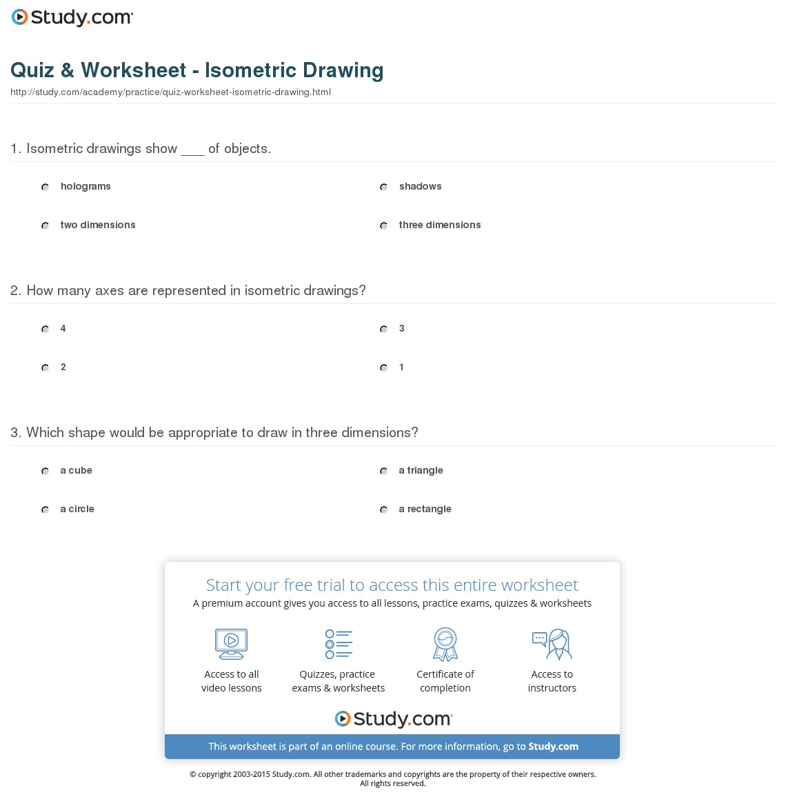 1140x1172 Quiz Worksheet - Isometric Drawing Definition