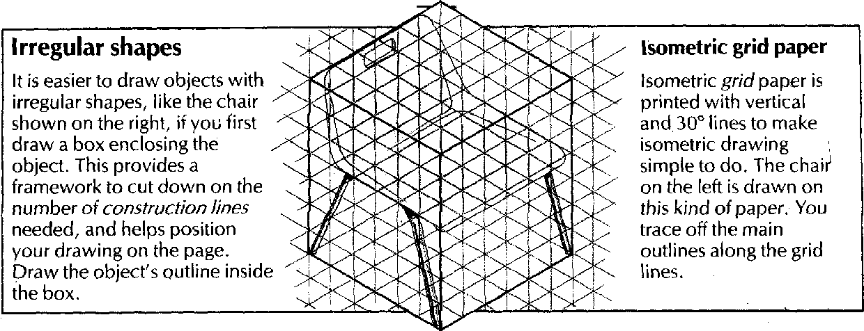 1240x476 Figure From Drawing Why Draw - Isometric Drawing Of A Chair