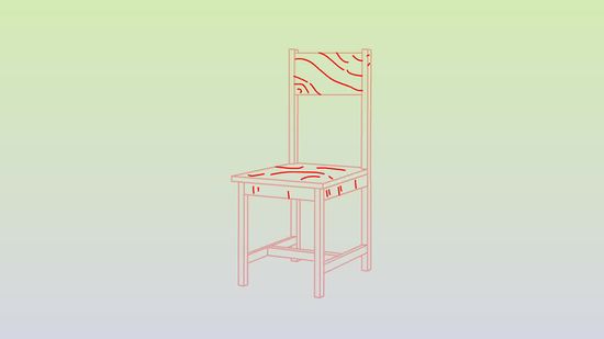 550x309 How To Draw A Chair Steps - Isometric Drawing Of A Chair