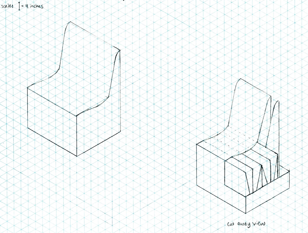 Isometric Drawing Of A Chair at Explore collection