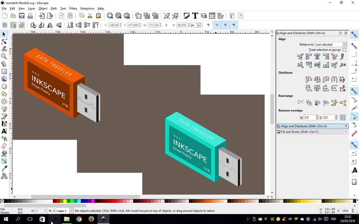 1152x720 inkscape isometric usb flash drive tutorial menggambar flash - Isometric Drawing Of A Flash Drive