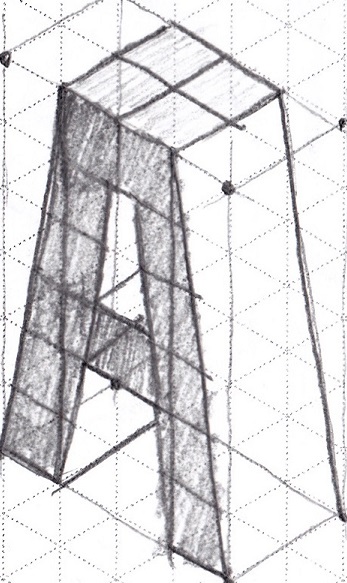 347x583 Isometric Sketching - Isometric Drawing Of A Flash Drive