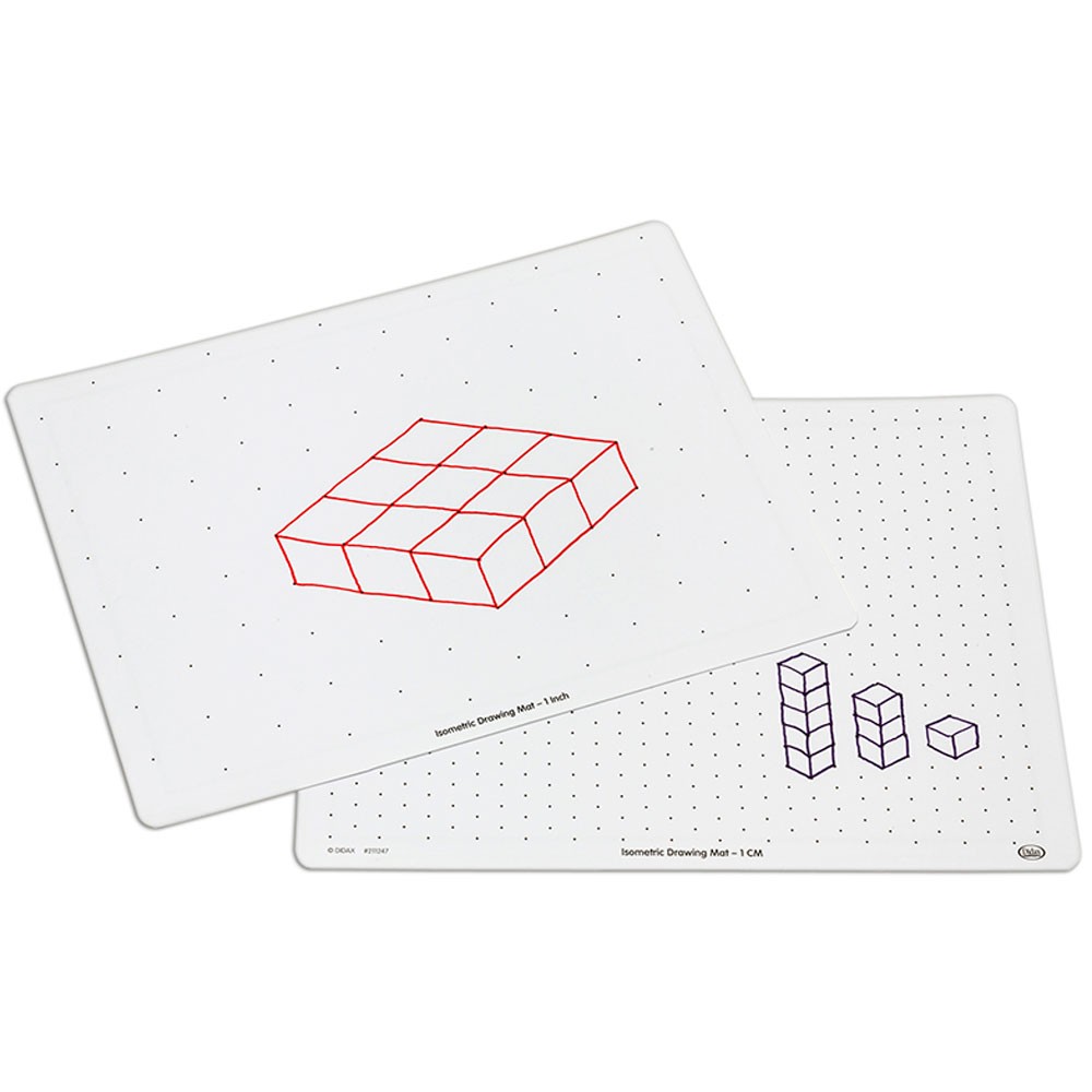 1000x1000 isometric draw writeon wipeoff mats - Isometric Drawing Of A Rectangular Prism