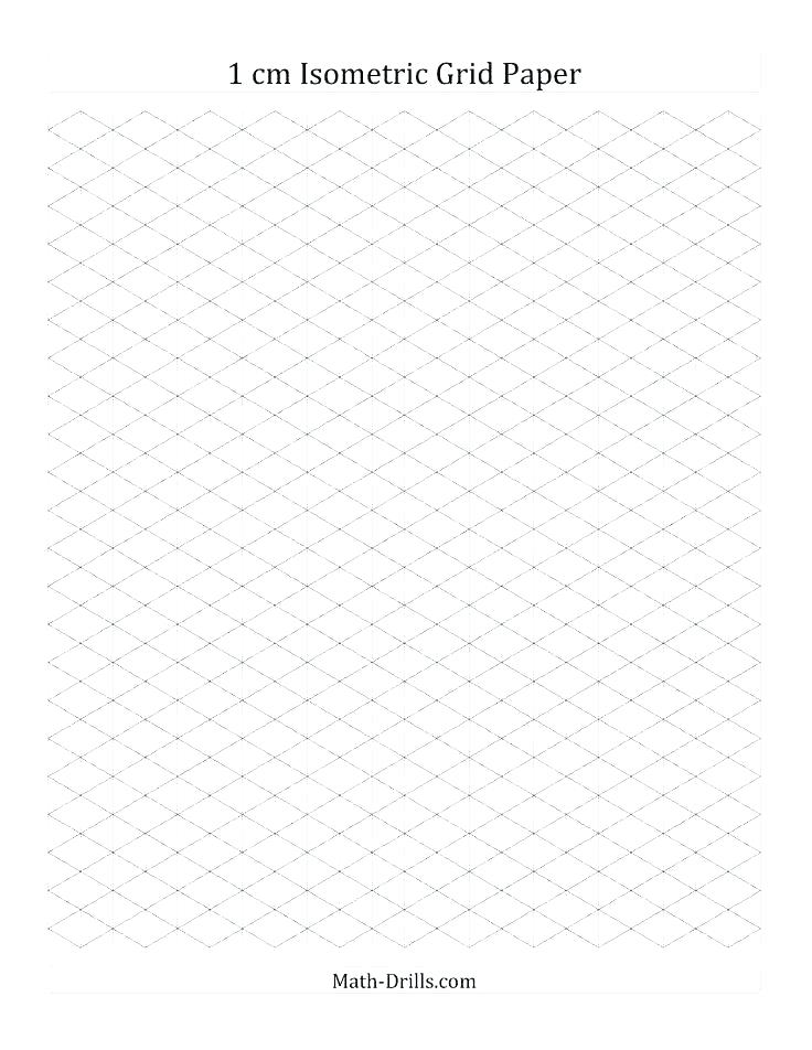 736x952 Drawing Grid Template - Isometric Drawing Pad