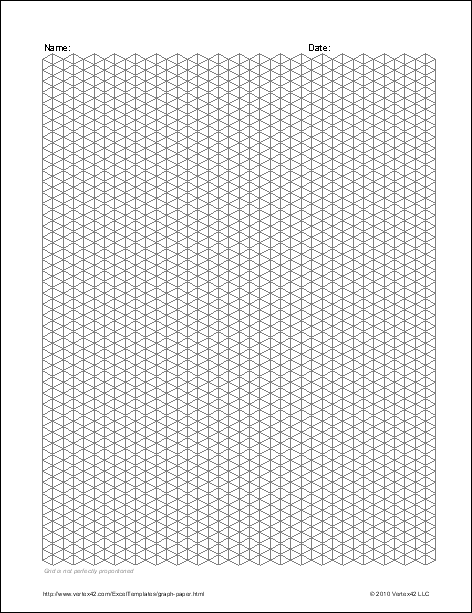 472x613 Free Graph Paper Template - Isometric Drawing Pad