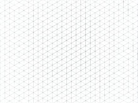 440x330 Isometric Graph Paper Vector Printable Template With A Blue - Isometric Drawing Paper