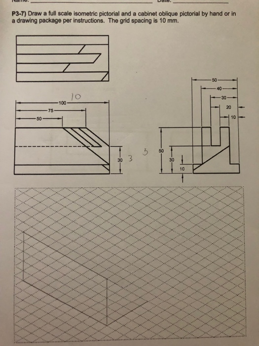 525x700 Solved Engineering Drawing Help Me Draw A Isometric Picto - Isometric Pictorial Drawing