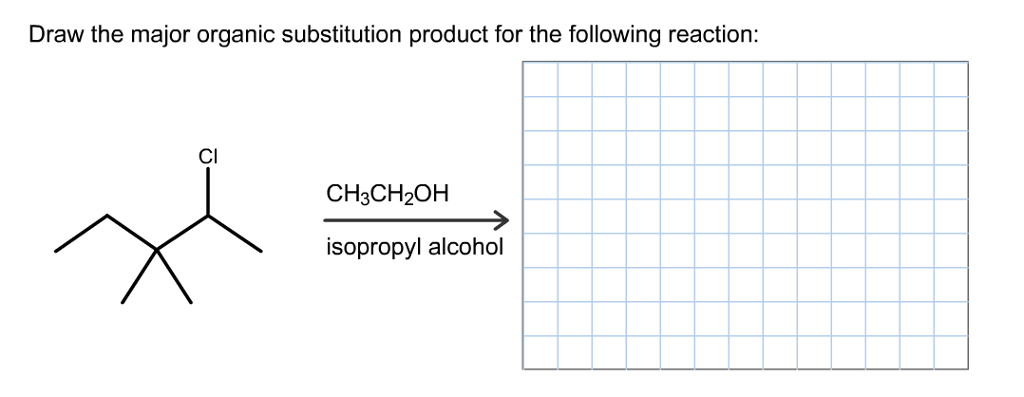 1024x397 Solved Draw The Major Organic Substitution Product For Th - Isopropyl Alcohol Line Drawing